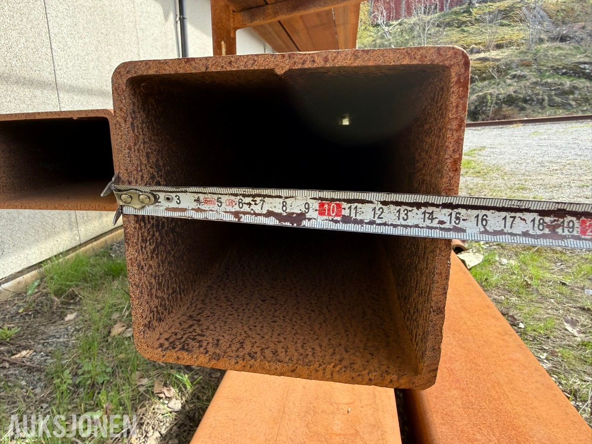 Stålreol med grove konstruksjonsprofiler – 12 m lengder / HYBOX 400x200x10 / S355