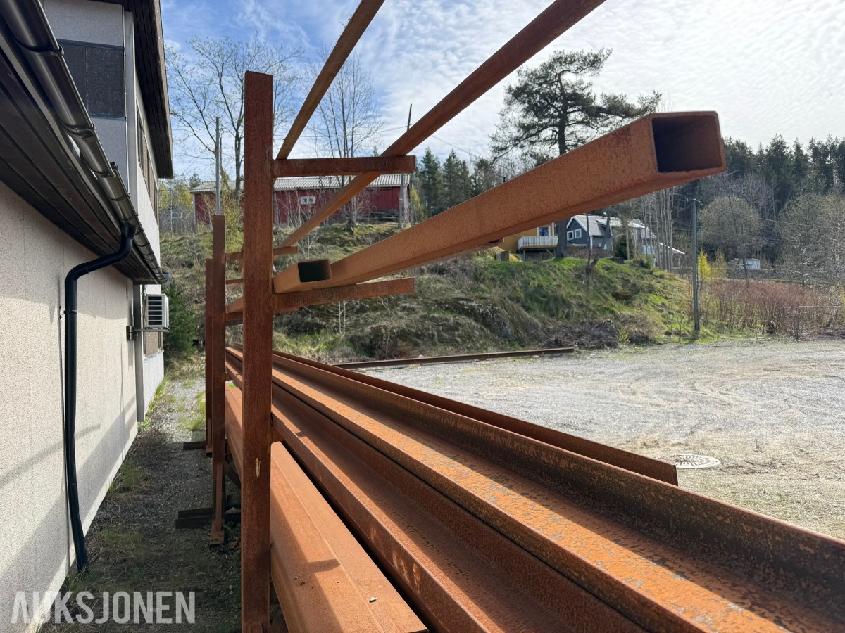 Stålreol med grove konstruksjonsprofiler – 12 m lengder / HYBOX 400x200x10 / S355