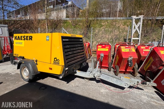 Kaeser M82 Mobilair Byggekompressor tilhengermontert - 7 bar - 8,4 m3/min 