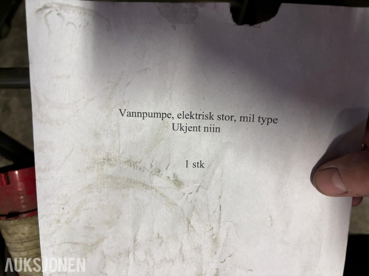 ELEKTRISK VANNPUMPE - INDUSTRIMODELL