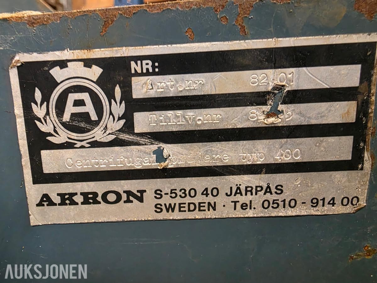 Akron sentrifugal gjødselspreder