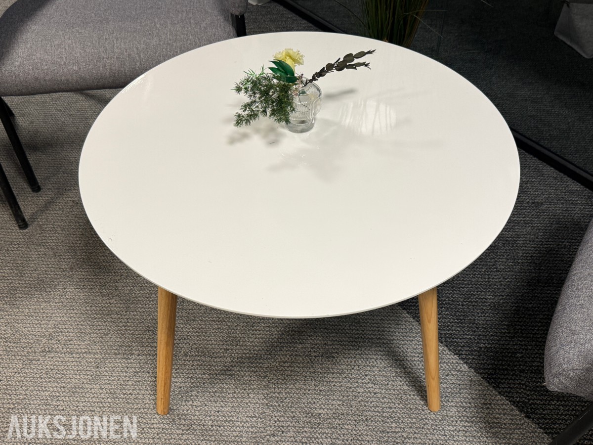 Sittegruppe med stoler, bord og planter 