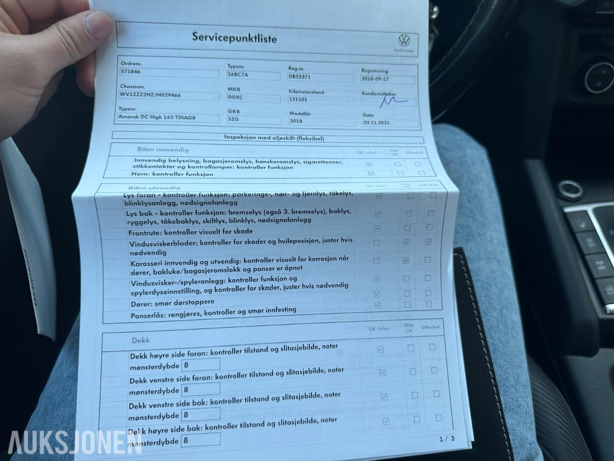 2018 VOLKSWAGEN AMAROK V6 TDI 4MOTION AUTOMAT – HENGERFESTE / NAVI / RYGGEKAMERA