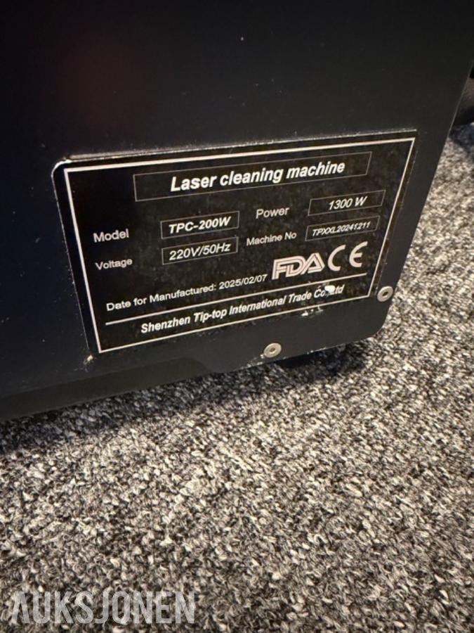 200W PULSERENDE LASER – FJERNING AV RUST, MALING, BELEGG, OLJE