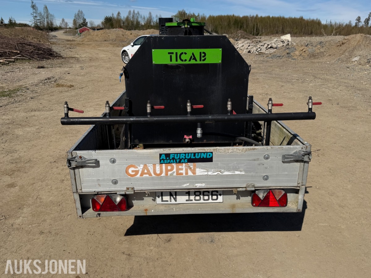 2020 TICAB BS-500 Asfaltsprøyte med Honda GX160 på tilhenger 