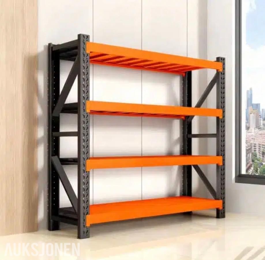 4 stk komplette Lagerreoler 120×60×200cm – 200kg pr. hylle – total 800kg