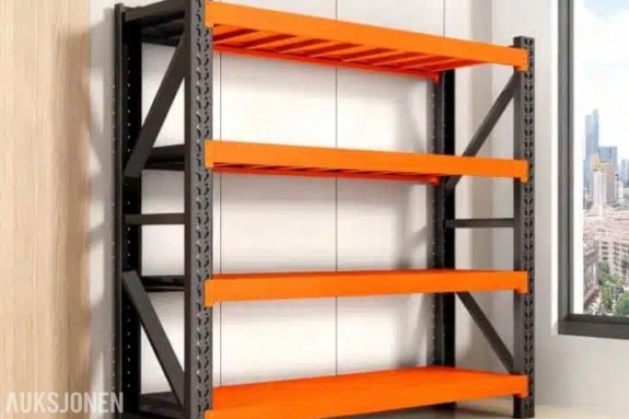 4 stk komplette Lagerreoler 120×60×200cm – 200kg pr. hylle – total 800kg