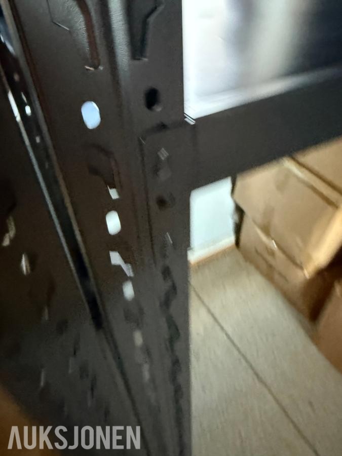 5 stk komplette Lagerreoler 120×60×200cm – 200kg pr. hylle – total 800kg