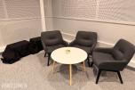 Komplett loungegruppe – 3 lenestoler + rundt bord