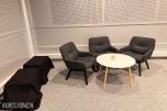 Komplett loungegruppe – 3 lenestoler + rundt bord