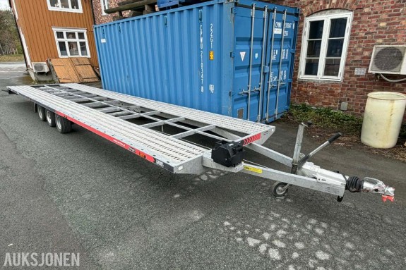2025 LORRIES 8,5 X 2,16M BILFRAKTER / MULTIHENGER 3500kg - LITE BRUKT M/EL VINSJ + BATTERI - KJØREBRUER PL35-8521 - 72 TIMERS AUKSJON