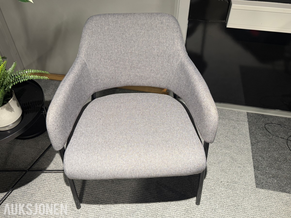 Sofagruppe med 3-seter og 2 lenestoler + klesstativ + planter