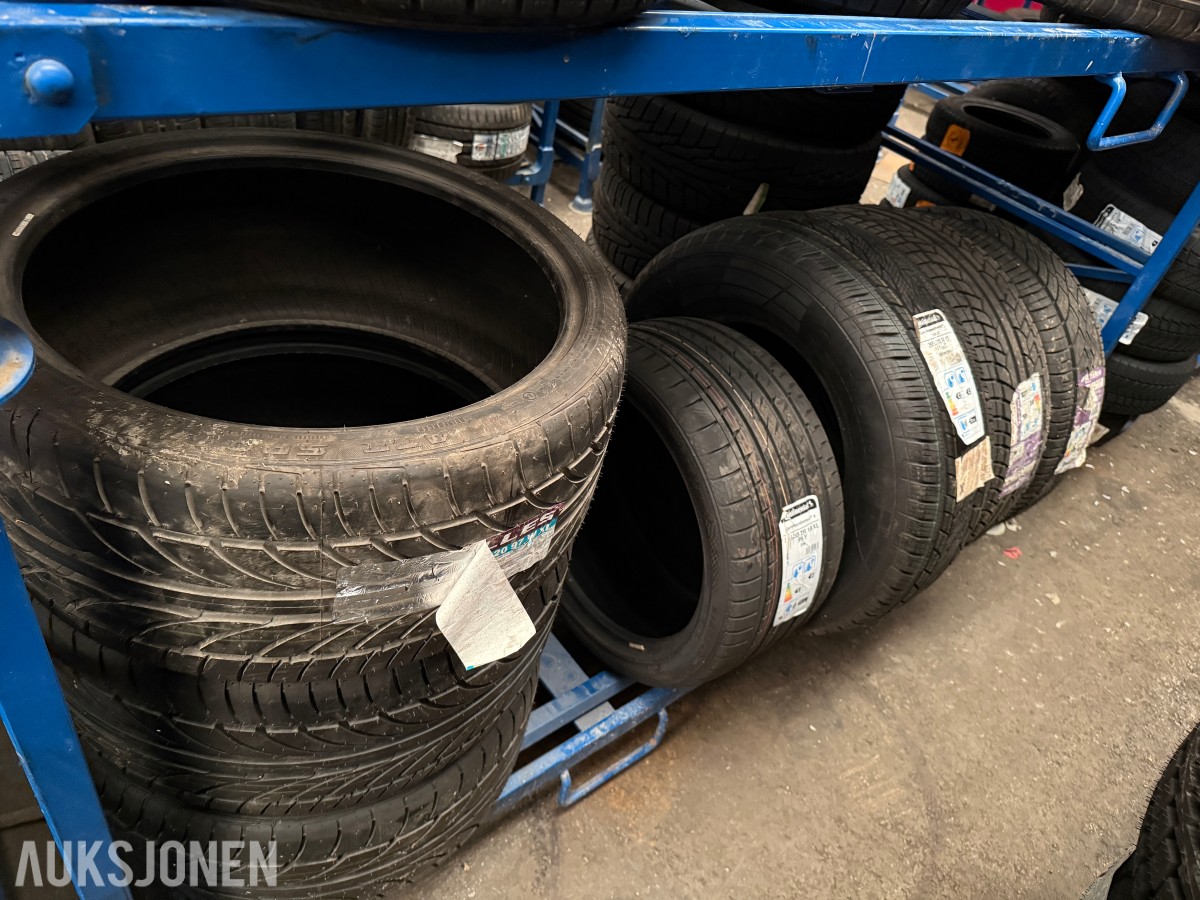 Lager av bildekk – selges samlet