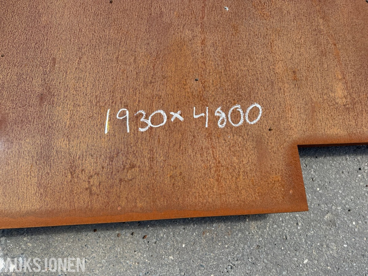 kraftig Y20 stålplate 30 mm – 1930 x 4800 