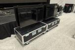 2 Stk. Philips TV-skjermer i flightcase med kabling og tilbehør