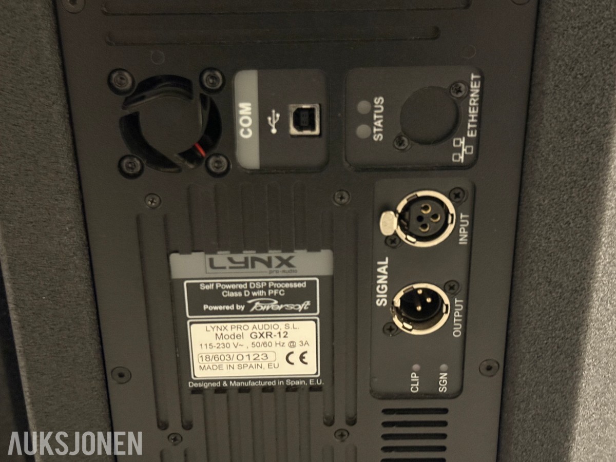 2 stk Lynx Pro Audio GXR-12 aktive PA-høyttalere 1400W DSP