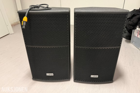 2 stk Lynx Pro Audio GXR-12 aktive PA-høyttalere 1400W DSP