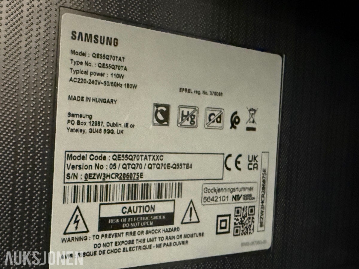 3 Stk. Samsung 55” 4K TV m/ flightcase – UE55TU6905K / QE55Q70TAT