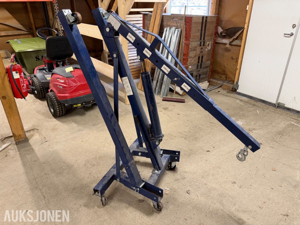 Biltema Verkstedkran 2000 kg – mobil motorløfter