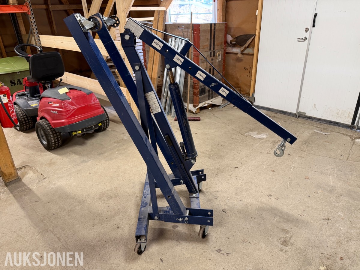 Biltema Verkstedkran 2000 kg – mobil motorløfter