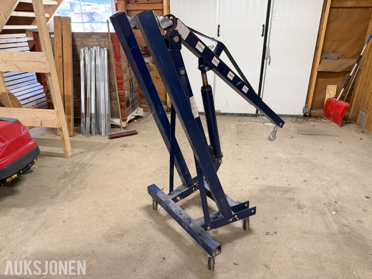 Biltema Verkstedkran 2000 kg – mobil motorløfter