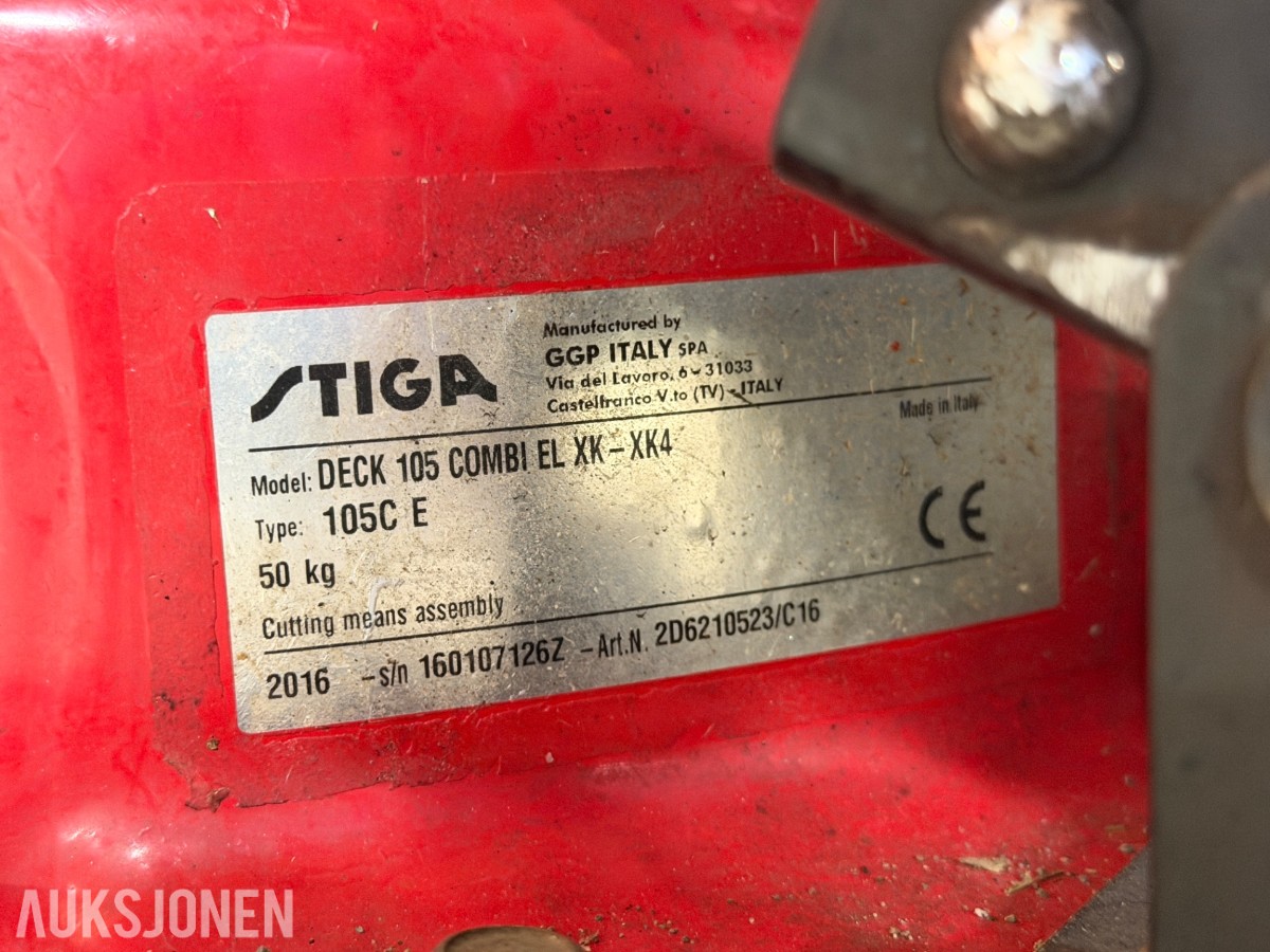 2016 Castelgarden XK4 160 HD Sitteklipper – Briggs & Stratton 4155