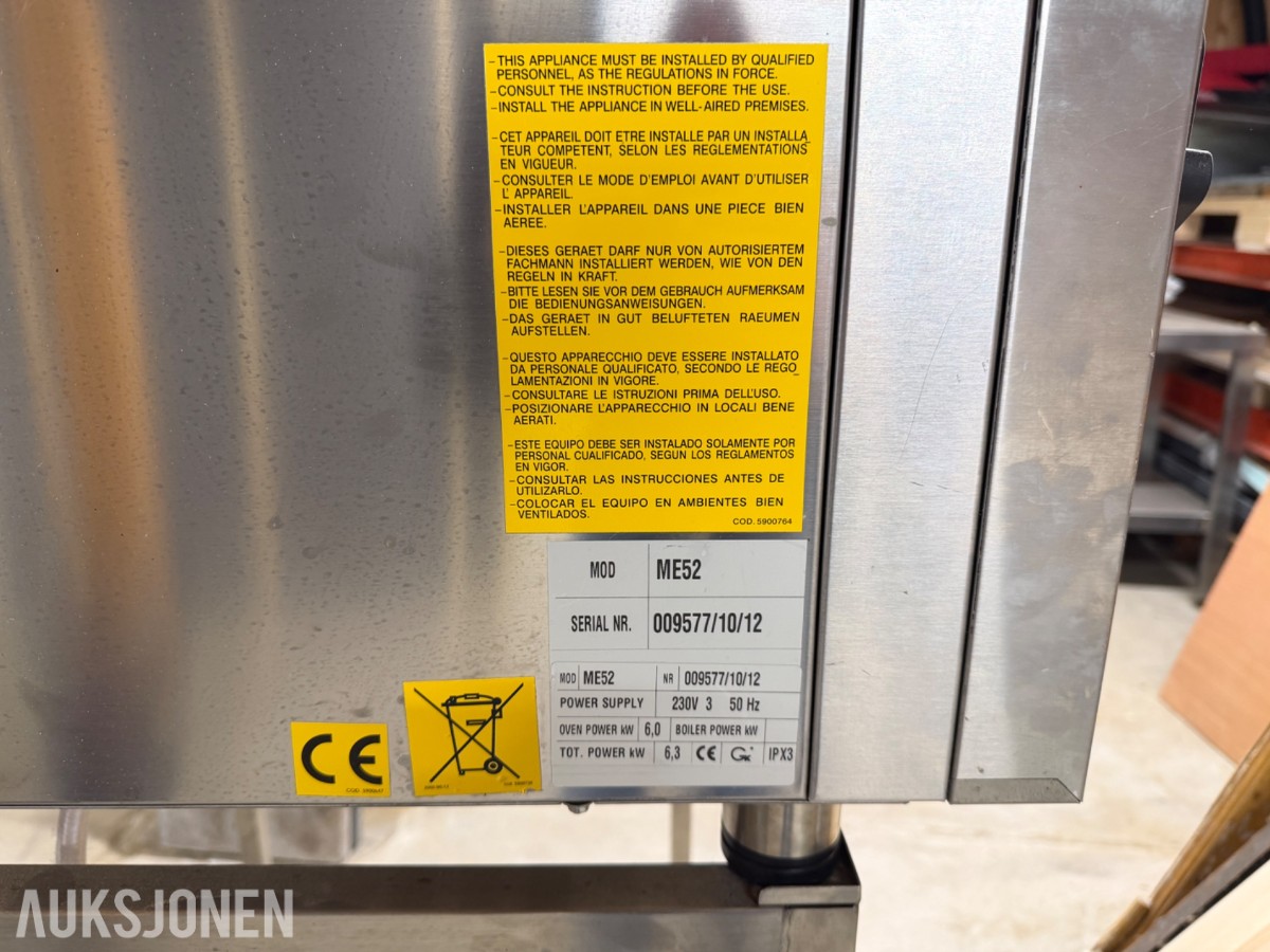 Giorik ME52 Varmluftsovn – 230V – med stativ i rustfritt stål