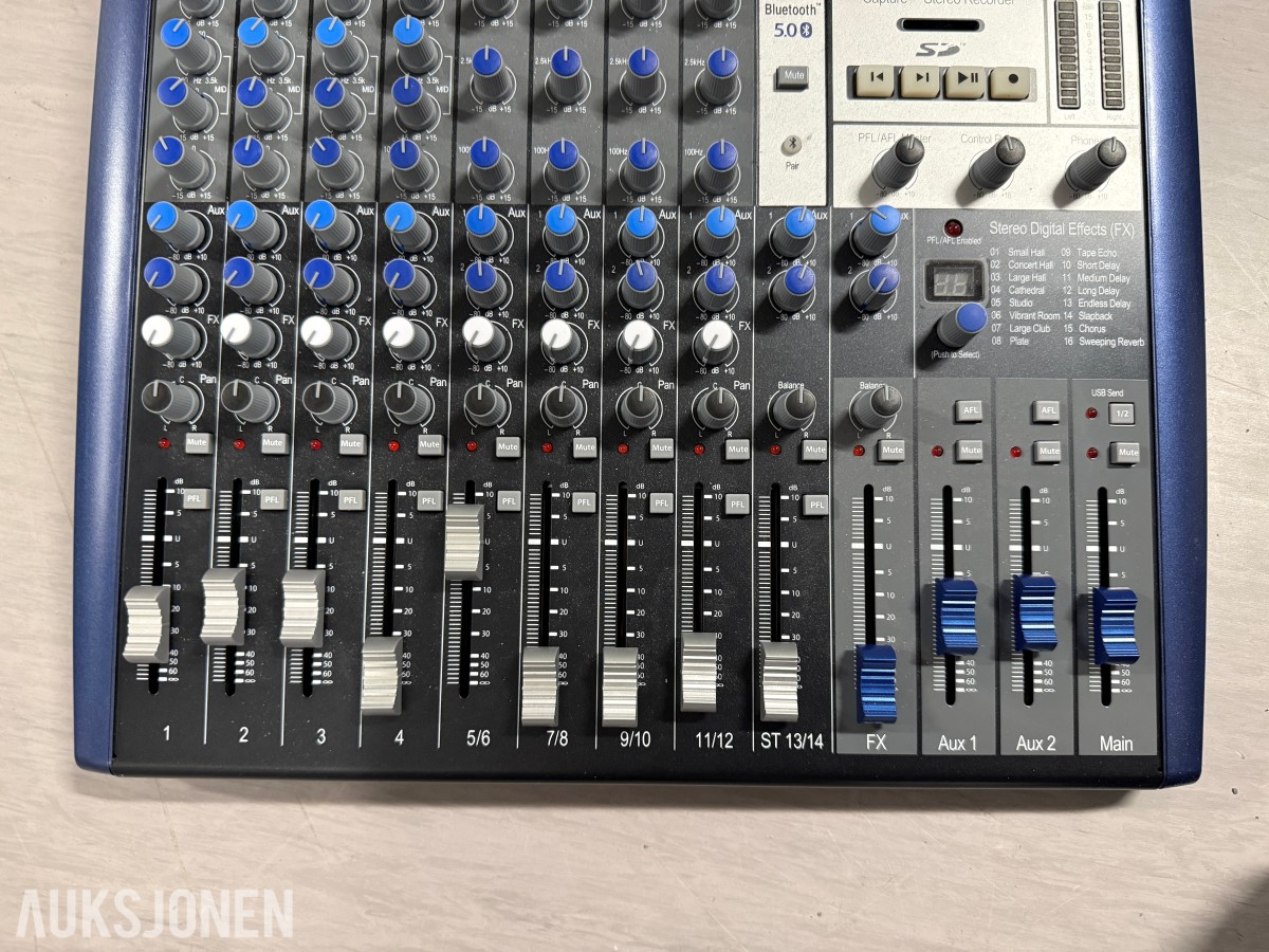 2010 PreSonus StudioLive AR12c analog mikser med USB/SD og Bluetooth