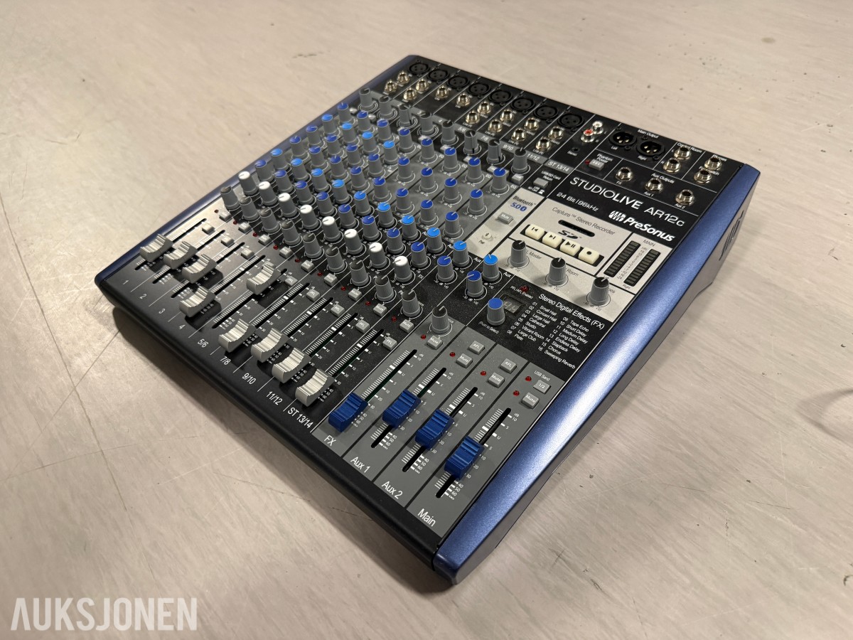 2010 PreSonus StudioLive AR12c analog mikser med USB/SD og Bluetooth
