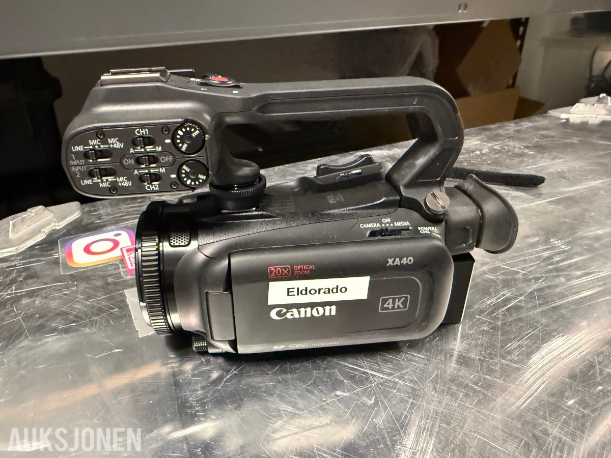 Canon XA40 4K videokamera med XLR-innganger