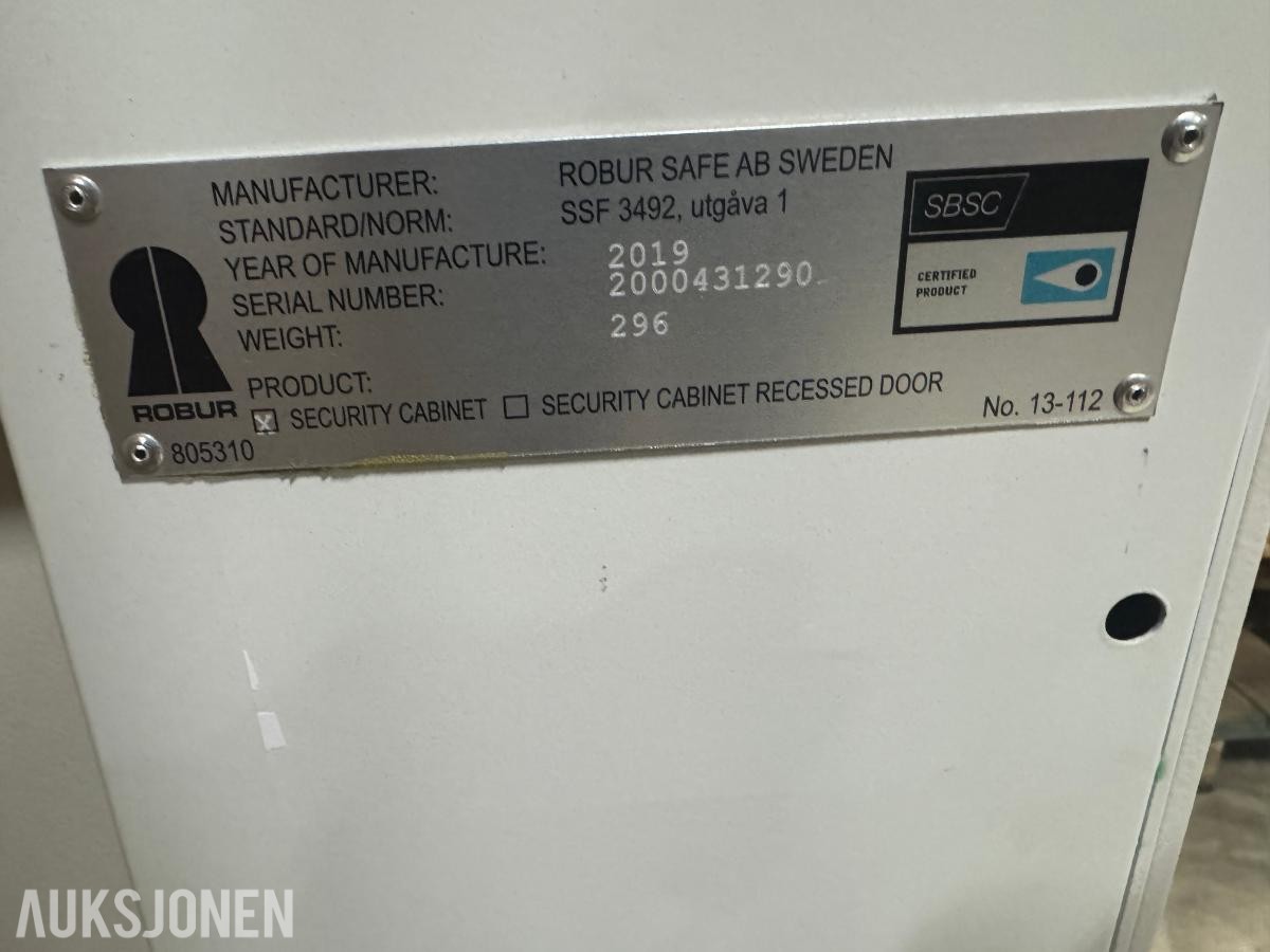 2 stk Robur Håndvåpenskap