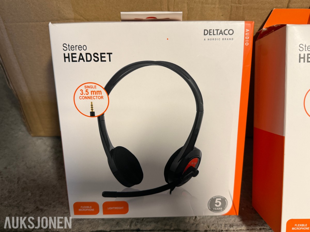 Stort Parti Deltaco HL-108 headset – INGEN MINSTEPRIS