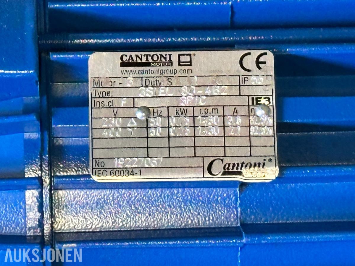 Cantoni industrimotor / elmotor – ubrukt