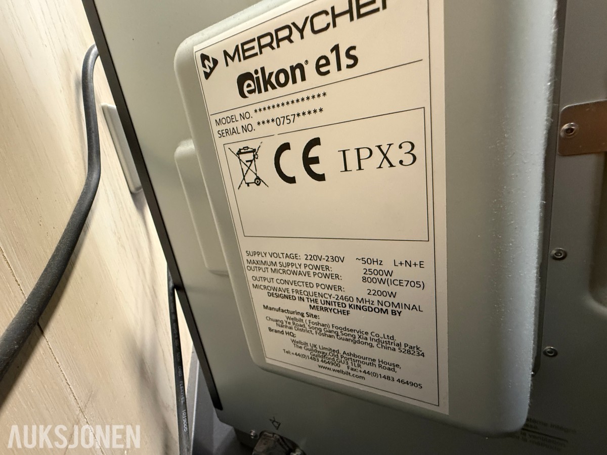 Merrychef eikon e1s høyhastighetsovn 230V