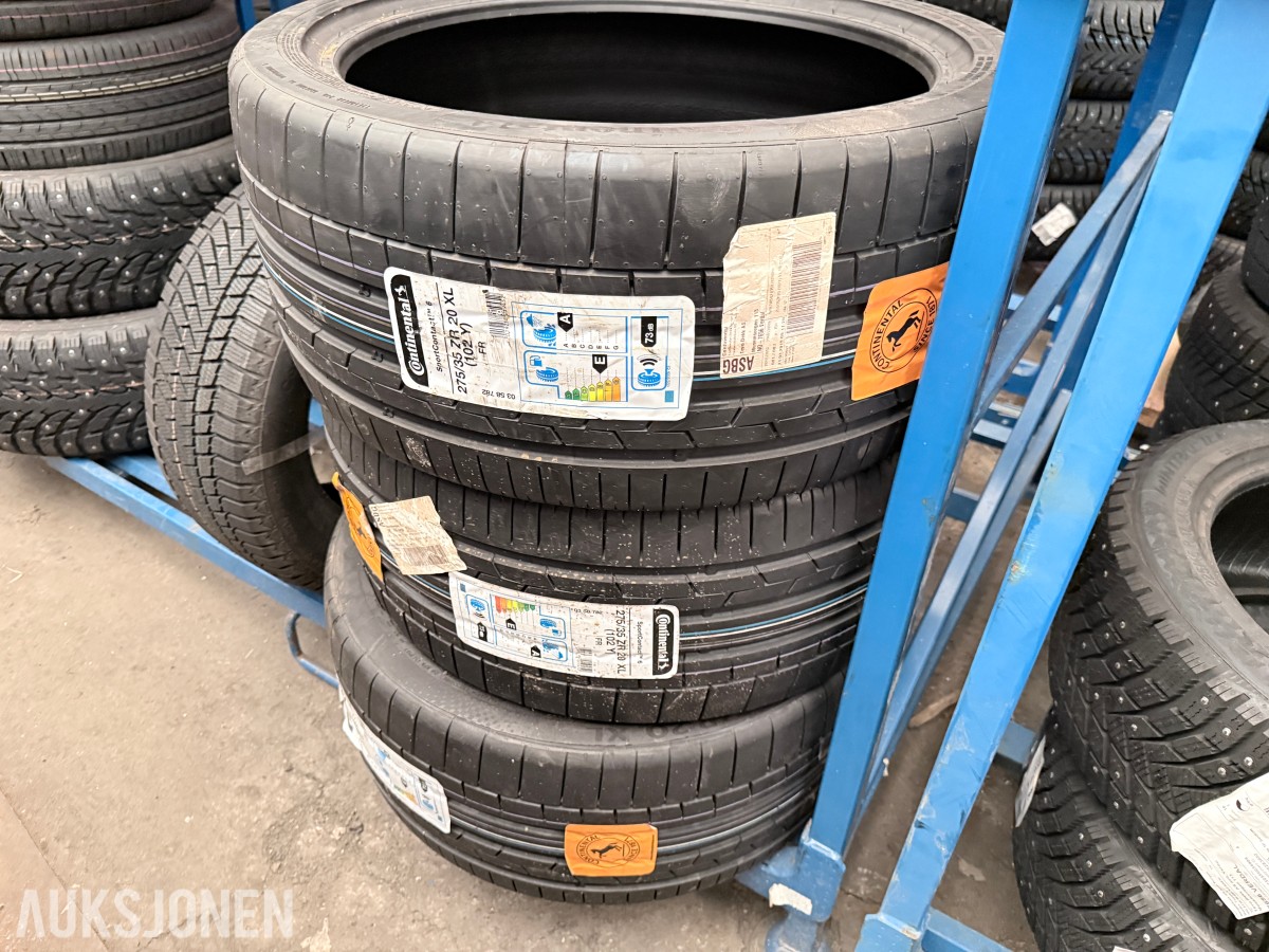 Lager av bildekk – selges samlet