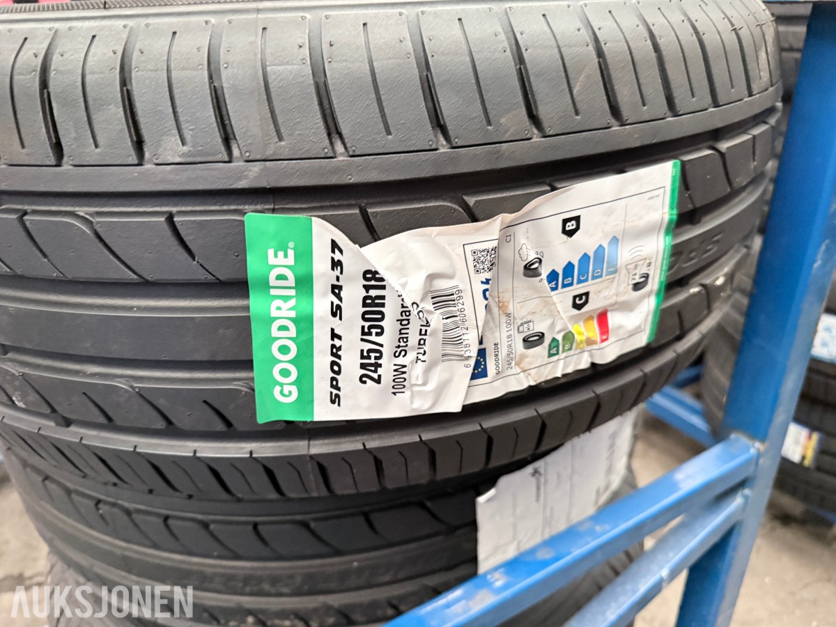 Lager av bildekk – selges samlet