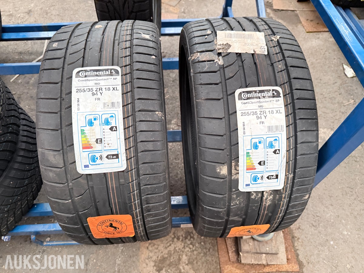Lager av bildekk – selges samlet
