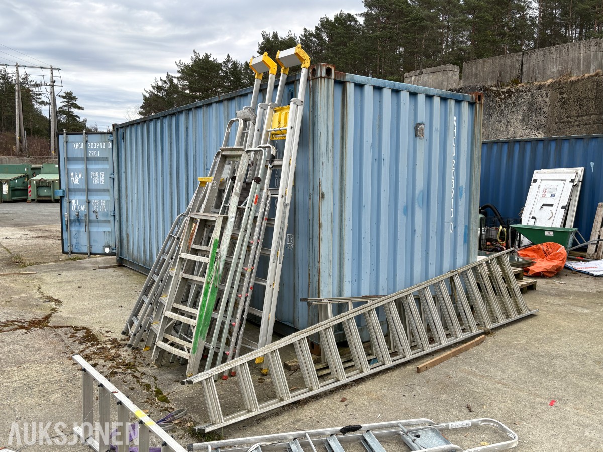 2014 20 fots container med omfattende saneringsutstyr – selges samlet
