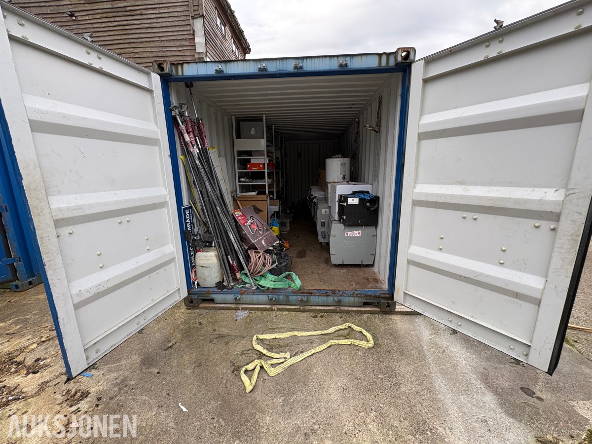 2014 20 fots container med omfattende saneringsutstyr – selges samlet