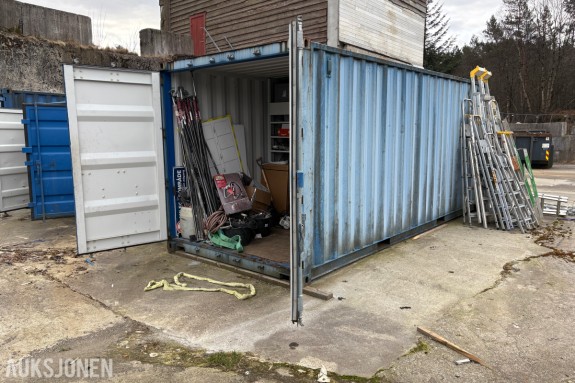 2014 20 fots container med omfattende saneringsutstyr – selges samlet