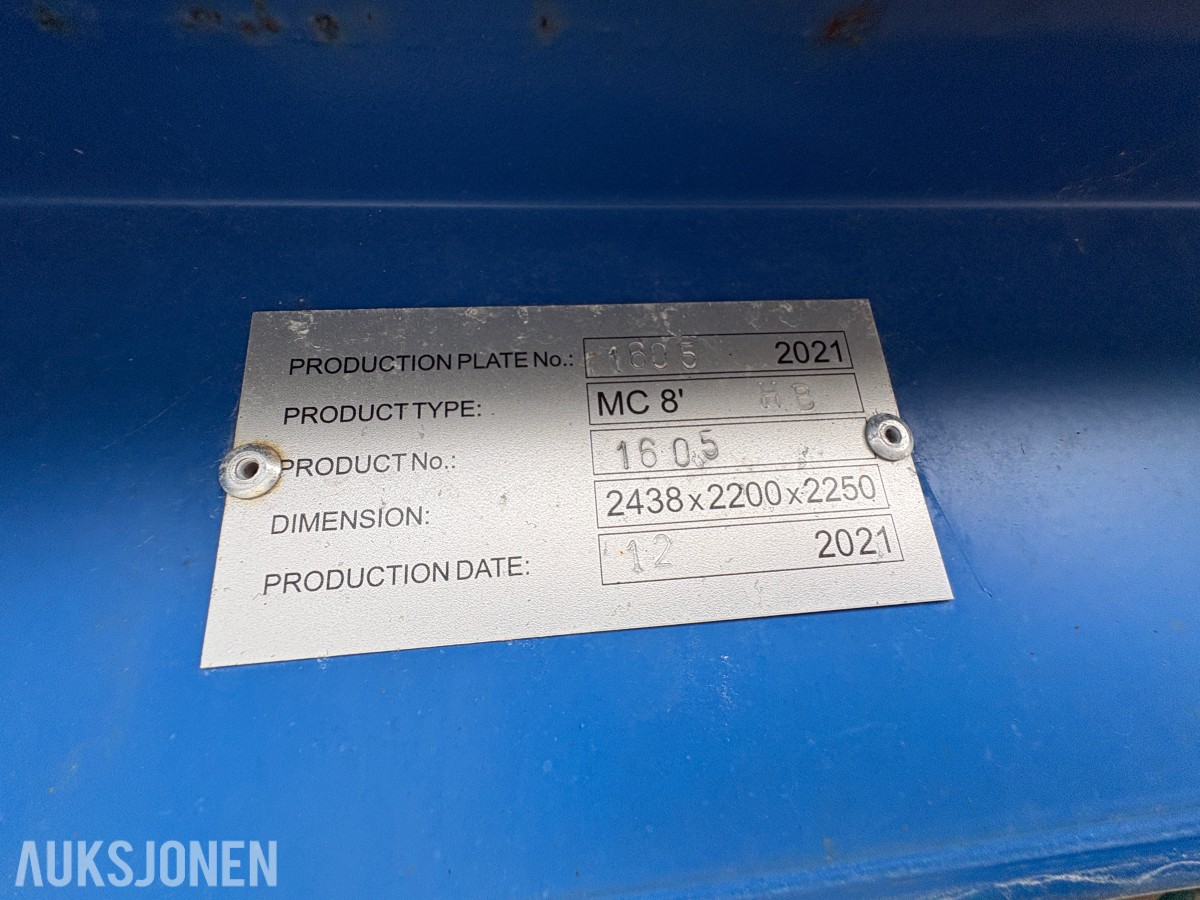 2021 10 fots container med innhold – diverse utstyr