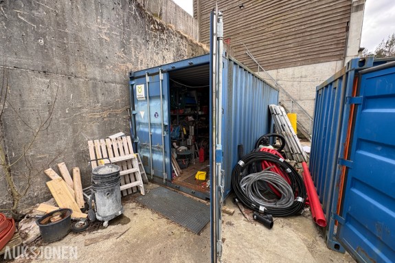 2018 20 fots container med kjernebor- og saneringsutstyr – selges samlet