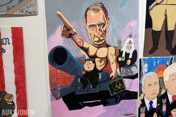 Billedkunst fra Richard Banks, til inntekt for Sykehusklovnene. Fra fengsel til Auksjon