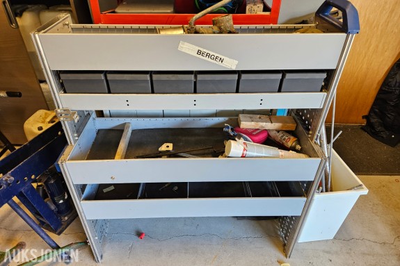 Bilinnredning Modul-System varebil - Smådelhyller med skuffer