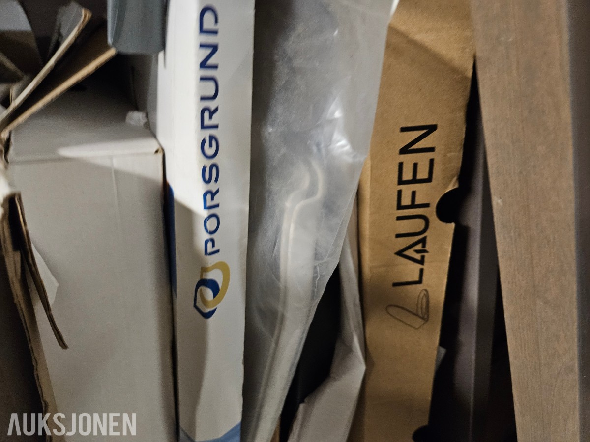 Lager med VVS-smådeler - Toalettlokk - Kraner - Forbruksmateriell
