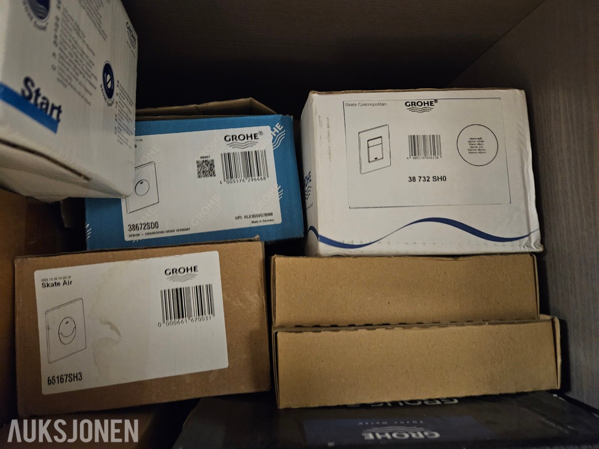 Lager med VVS-smådeler - Toalettlokk - Kraner - Forbruksmateriell
