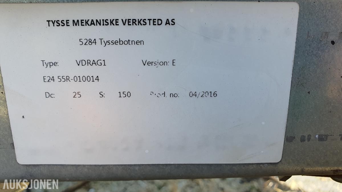 2016 Sperrehenger Tysse 6217