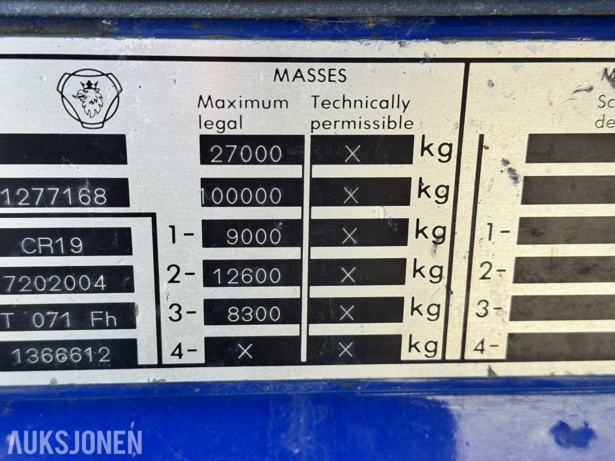 2002 Scania 470 R124GB 6X2*4NA Krokbil /m Kran