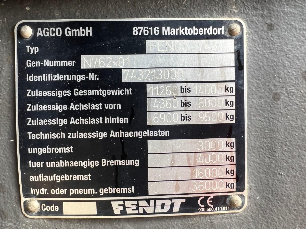 2016 Fendt 724 Vario Profi+ m/Quicke front laster kun 5985 t