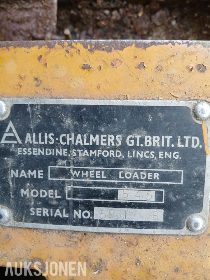 1968 Fiat-Allis 545 hjullaster mva fri